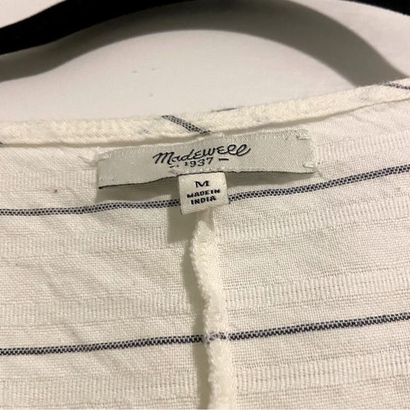 Madewell // Tie-Sleeve Cotton Dress in Stripe - Picture 4 of 4